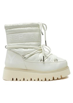 Śniegowce REPLAY Shiny-Effect Harper United Lace-Up GWF4R.000.C0002T Biały ze sklepu eobuwie.pl w kategorii Śniegowce damskie - zdjęcie 182093158