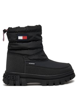 Śniegowce Tommy Hilfiger Fur Boot T3X5-33715-1695 M Czarny ze sklepu eobuwie.pl w kategorii Buty zimowe dziecięce - zdjęcie 182093219