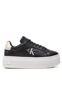 Sneakersy Calvin Klein Jeans Bold Platf Low Lace Lth Ml Mtl YW0YW01516 Czarny ze sklepu eobuwie.pl w kategorii Buty sportowe damskie - zdjęcie 182093555