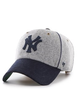 Czapka z daszkiem 47 Brand MLB New York Yankees B-BRKCU17WIS Szary ze sklepu eobuwie.pl w kategorii Czapki z daszkiem męskie - zdjęcie 182094246