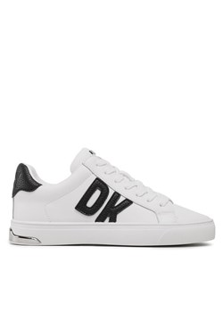 Sneakersy DKNY Abeni Lace Up Sneaker K1300916 Biały ze sklepu eobuwie.pl w kategorii Buty sportowe damskie - zdjęcie 182094926