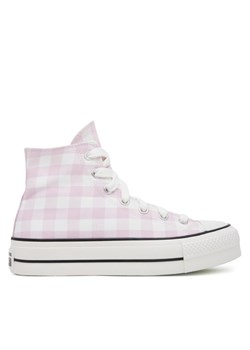 Trampki Converse Chuck Taylor All Star Lift Platform Gingham A13663C Różowy ze sklepu eobuwie.pl w kategorii Trampki damskie - zdjęcie 182095387