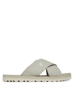 Klapki Calvin Klein Jeans Cross Sandal Crxs Tx YM0YM01223 Szary ze sklepu eobuwie.pl w kategorii Klapki męskie - zdjęcie 182095989
