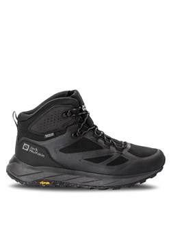 Trekkingi Jack Wolfskin Terraventure Texapore Mid M 4051521 Czarny ze sklepu eobuwie.pl w kategorii Buty trekkingowe męskie - zdjęcie 182096719