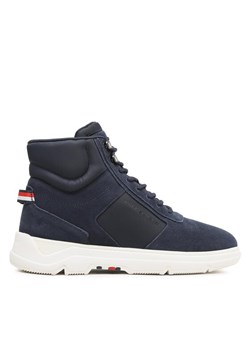 Sneakersy Tommy Hilfiger Core Mix Suede Hybrid Boot FM0FM04596 Granatowy ze sklepu eobuwie.pl w kategorii Buty zimowe męskie - zdjęcie 182097029