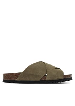 Klapki Scholl F32286 Khaki ze sklepu eobuwie.pl w kategorii Klapki damskie - zdjęcie 182097307