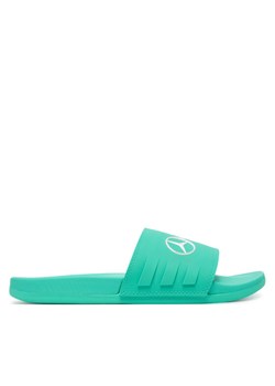 Klapki adidas Mercedes - AMG Petronas Formula One Team adilette JR1071 Turkusowy ze sklepu eobuwie.pl w kategorii Klapki męskie - zdjęcie 182097469