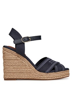 Espadryle Tommy Hilfiger Tommy Hilfiger Espad High Wedge FW0FW08668 Granatowy ze sklepu eobuwie.pl w kategorii Espadryle damskie - zdjęcie 182097767