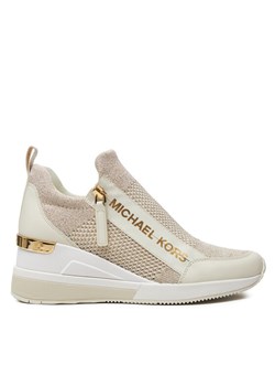 Sneakersy MICHAEL Michael Kors Wills Metallic Stretch Knit Trainer 43S3WIFS4D Beżowy ze sklepu eobuwie.pl w kategorii Buty sportowe damskie - zdjęcie 182098556