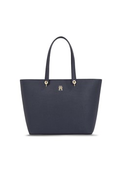 Torebka Tommy Hilfiger Emblem Shopper AW0AW15178 Granatowy ze sklepu eobuwie.pl w kategorii Torby Shopper bag - zdjęcie 182098726