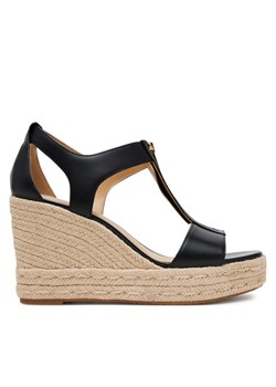 Espadryle MICHAEL Michael Kors Barkley Leather 40R4BRMS1L Czarny ze sklepu eobuwie.pl w kategorii Espadryle damskie - zdjęcie 182098859