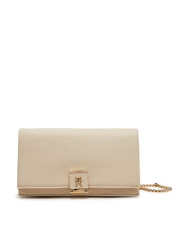Torebka Tommy Hilfiger Th Her Flap W/Chain AW0AW17403 Beżowy ze sklepu eobuwie.pl w kategorii Kopertówki - zdjęcie 182099638