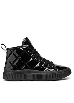Sneakersy Geox J Laquinny Girl J46M3B 000HH C9999 M Czarny ze sklepu eobuwie.pl w kategorii Buty sportowe dziecięce - zdjęcie 182100559