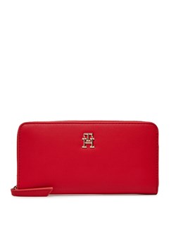 Duży Portfel Damski Tommy Hilfiger Th Logotape Lrg Za AW0AW17266 Czerwony ze sklepu eobuwie.pl w kategorii Portfele damskie - zdjęcie 182100655