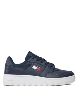 Sneakersy Tommy Jeans Tjm Retro Basket Ess EM0EM01395 Granatowy ze sklepu eobuwie.pl w kategorii Buty sportowe męskie - zdjęcie 182100806