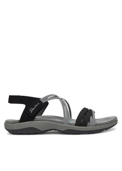 Sandały Skechers Reggae Slim-Takes Two 163112/BKCC Czarny ze sklepu eobuwie.pl w kategorii Sandały damskie - zdjęcie 182100825