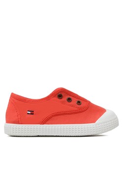 Trampki Tommy Hilfiger Low Cut Easy-On Sneaker T1X9-32824-0890 S Koralowy ze sklepu eobuwie.pl w kategorii Trampki dziecięce - zdjęcie 182100867