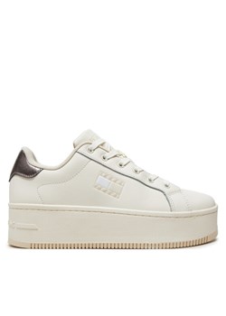 Sneakersy Tommy Jeans EN0EN02711 Écru ze sklepu eobuwie.pl w kategorii Buty sportowe damskie - zdjęcie 182101946