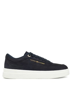 Sneakersy Tommy Hilfiger Modern Court Sneaker Nubuck FW0FW08462 Granatowy ze sklepu eobuwie.pl w kategorii Buty sportowe damskie - zdjęcie 182102755