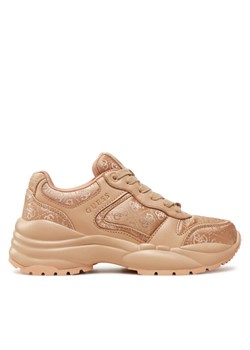 Sneakersy Guess Samnie FLFSAM FAL12 Beżowy ze sklepu eobuwie.pl w kategorii Buty sportowe damskie - zdjęcie 182102956