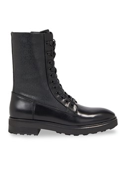 Trapery Calvin Klein Cleat Combat Boot - Epi Mono Mix HW0HW01713 Czarny ze sklepu eobuwie.pl w kategorii Workery damskie - zdjęcie 182104095