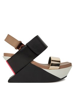 Sandały United Nude Delta Wedge Sandal 1041389316 Czarny ze sklepu eobuwie.pl w kategorii Sandały damskie - zdjęcie 182104205