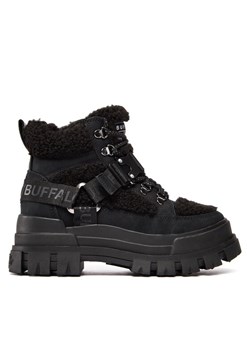 Trapery Buffalo Aspha Com Mid Warm 1622328 Czarny ze sklepu eobuwie.pl w kategorii Workery damskie - zdjęcie 182104569