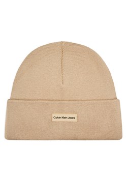 Czapka Calvin Klein Jeans Inst Patch Beanie K50K512142 Beżowy ze sklepu eobuwie.pl w kategorii Czapki zimowe męskie - zdjęcie 182104866