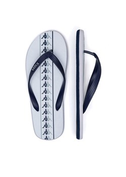 Japonki Kappa 371G1LW White - Blue Marine - Grey Lt Lead Kolorowy ze sklepu eobuwie.pl w kategorii Klapki męskie - zdjęcie 182104998