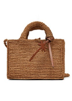 Torebka Manebi Handcrafted Raffia Sunset Bag Mini V 2.2 CO Beżowy ze sklepu eobuwie.pl w kategorii Torby letnie - zdjęcie 182105648