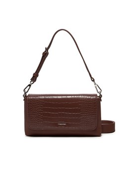 Torebka Calvin Klein Ck Must Shoulder Bag_Croco K60K612111 Brązowy ze sklepu eobuwie.pl w kategorii Torebki damskie - zdjęcie 182106166