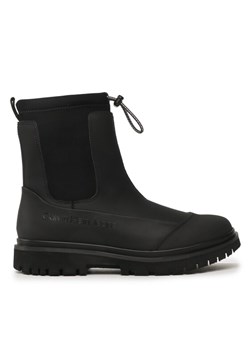 Botki Calvin Klein Jeans Chunky Combat Chelsea Boot Rub YW0YW01065 Czarny ze sklepu eobuwie.pl w kategorii Workery damskie - zdjęcie 182106866