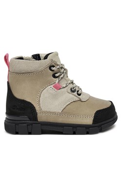 Trzewiki Clarks Evyn Hike T. 26179045 Beżowy ze sklepu eobuwie.pl w kategorii Buty zimowe dziecięce - zdjęcie 182106879