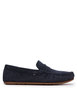Mokasyny Tommy Hilfiger Casual Hilfiger Suede Driver FM0FM04998 Granatowy ze sklepu eobuwie.pl w kategorii Mokasyny męskie - zdjęcie 182107259