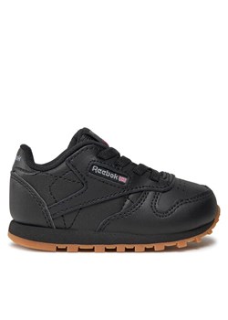 Sneakersy Reebok Classic Leather Shoes GX9396 Czarny ze sklepu eobuwie.pl w kategorii Buty sportowe dziecięce - zdjęcie 182107637