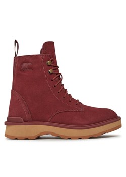 Botki Sorel Hi-Line™ Lace NL4879-681 Czerwony ze sklepu eobuwie.pl w kategorii Workery damskie - zdjęcie 182107715