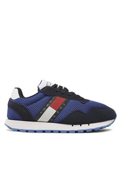 Sneakersy Tommy Jeans Retro Runner Mesh EM0EM01172 Granatowy ze sklepu eobuwie.pl w kategorii Buty sportowe męskie - zdjęcie 182107757