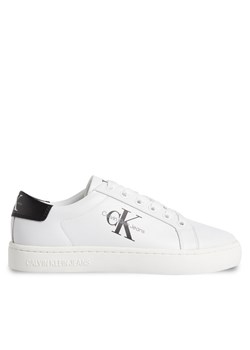 Sneakersy Calvin Klein Jeans Classic Cupsole Laceup Lth Wn YW0YW01269 Biały ze sklepu eobuwie.pl w kategorii Buty sportowe damskie - zdjęcie 182108158