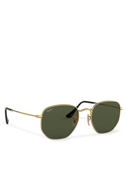 Okulary przeciwsłoneczne Ray-Ban Hexagonal 0RB3548N 001 Złoty ze sklepu eobuwie.pl w kategorii Okulary przeciwsłoneczne damskie - zdjęcie 182108227