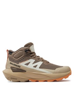 Trekkingi Salomon Elixir Activ Mid Gore-Tex L47457200 Beżowy ze sklepu eobuwie.pl w kategorii Buty trekkingowe damskie - zdjęcie 182108256