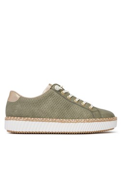 Sneakersy Rieker M2952-52 Khaki ze sklepu eobuwie.pl w kategorii Buty sportowe damskie - zdjęcie 182108845