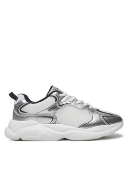 Sneakersy HUGO Leon 50536308 Srebrny ze sklepu eobuwie.pl w kategorii Buty sportowe damskie - zdjęcie 182108876