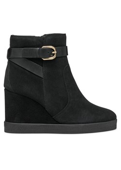Botki Geox D Elidea Wedge D46VQA 02243 C9999 Czarny ze sklepu eobuwie.pl w kategorii Botki - zdjęcie 182109248