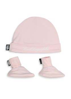 Zestaw Czapka i Skarpety Karl Lagerfeld Kids Z30180 Różowy - id: 0000303670887 - marki Karl Lagerfeld - 182111518 Zestaw Czapka i Skarpety Karl Lagerfeld Kids Z30180 Różowy ze sklepu eobuwie.pl w kategorii Czapki dziecięce - zdjęcie 182111518