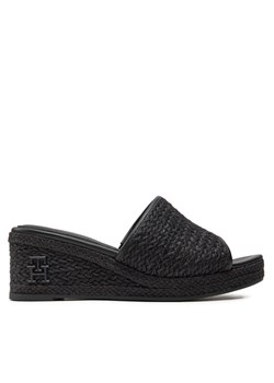 Espadryle Tommy Hilfiger FW0FW07927 Czarny ze sklepu eobuwie.pl w kategorii Klapki damskie - zdjęcie 182111606