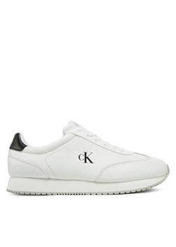 Sneakersy Calvin Klein Jeans Runner Laceup Tc YM0YM01187 Biały ze sklepu eobuwie.pl w kategorii Buty sportowe męskie - zdjęcie 182112187