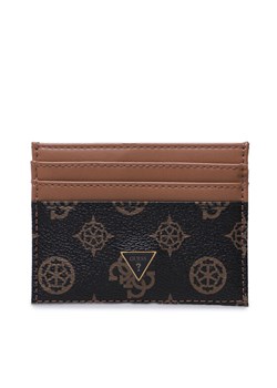 Etui na karty kredytowe Guess Peony Slg SMPEON LEA25 Brązowy ze sklepu eobuwie.pl w kategorii Etui - zdjęcie 182112266