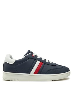 Sneakersy Tommy Hilfiger Stripe Low Cut Lace-Up Sneaker T3X9-33851-1269 S Granatowy ze sklepu eobuwie.pl w kategorii Buty sportowe dziecięce - zdjęcie 182112526