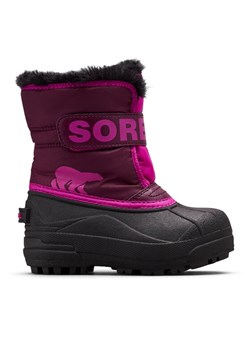 Śniegowce Sorel Snow Commander™ 2114101562 Bordowy ze sklepu eobuwie.pl w kategorii Buty zimowe dziecięce - zdjęcie 182112819