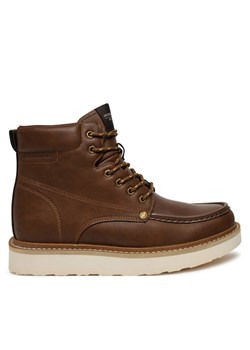 Trapery Jack&Jones Jfwarchway Pu Moc Boot Lace-Up Boots 12257971 Brązowy ze sklepu eobuwie.pl w kategorii Buty zimowe męskie - zdjęcie 182112976